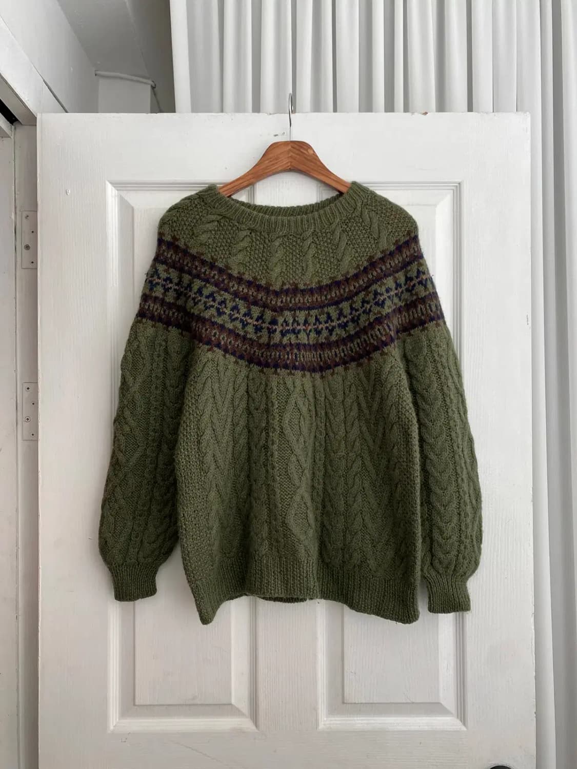 빈티지 노르딕 꽈배기 니트 (Man S)-  [12243] 상품이미지3