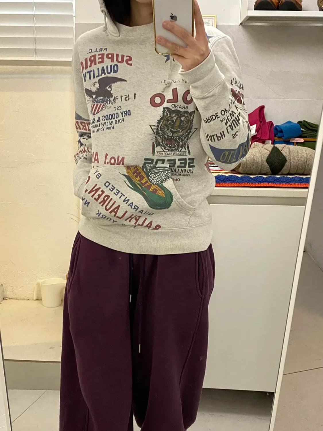 폴로 랄프로렌 패턴 기모 후드티 (Man M) / [12282] 상품이미지1