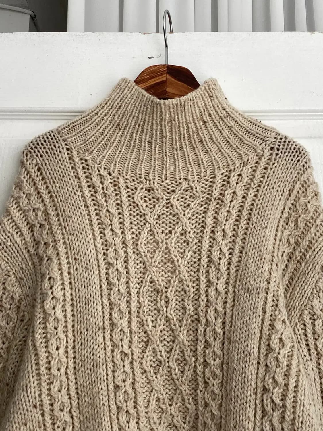 빈티지 폴라 꽈배기 니트 (Woman XL)  [12298] 상품이미지4