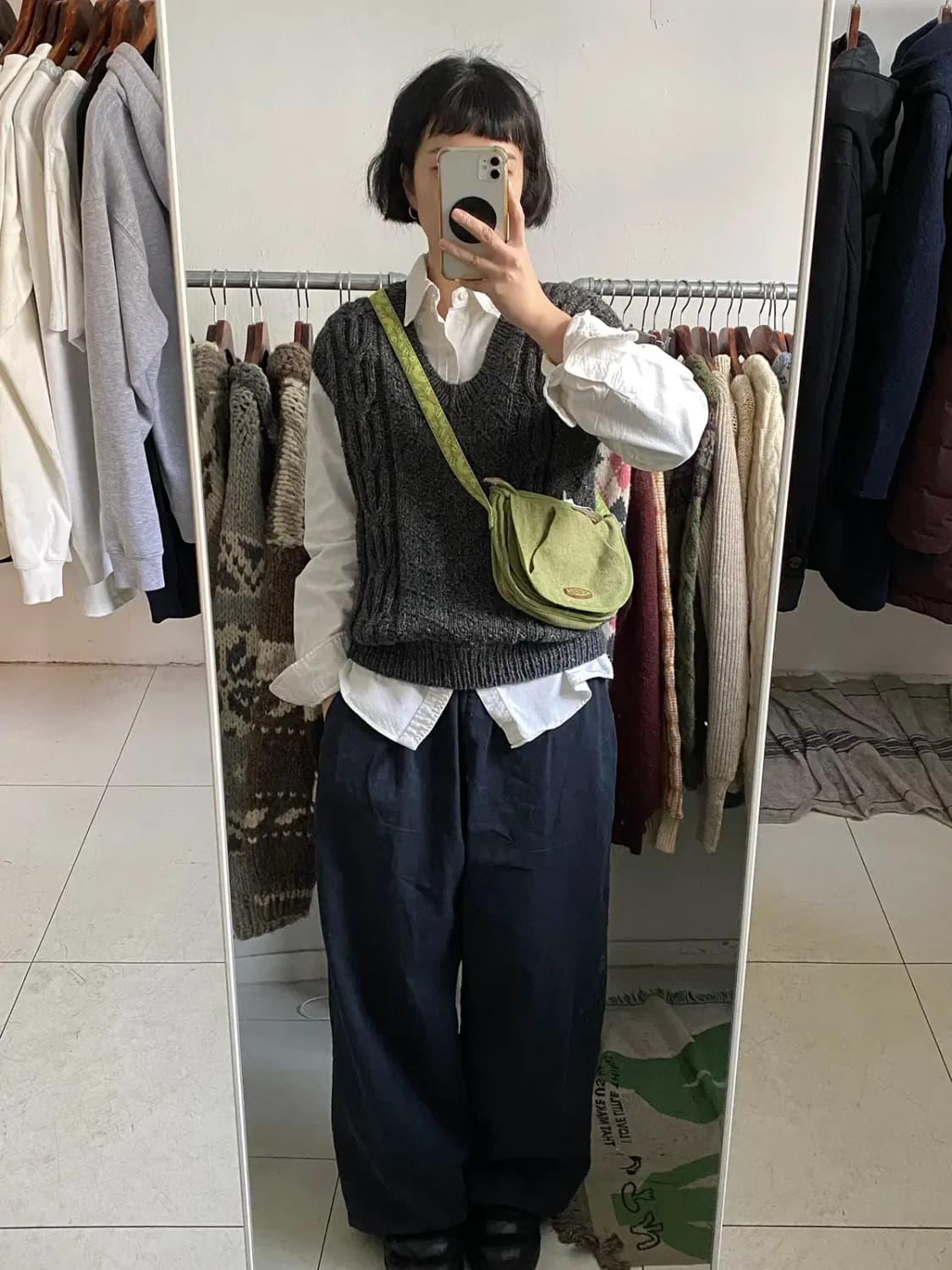 빈티지 꽈배기 니트 베스트 (Man S)[12339] 상품이미지3