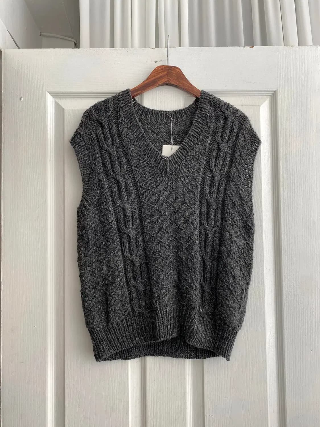 빈티지 꽈배기 니트 베스트 (Man S)[12339] 상품이미지4