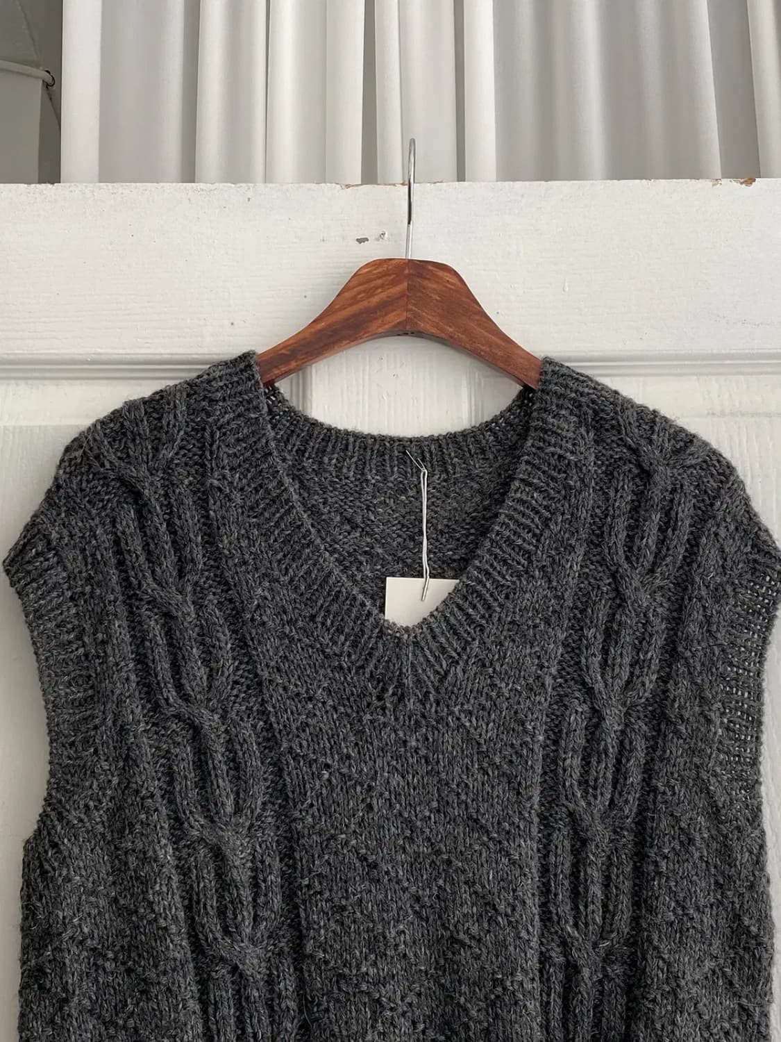 빈티지 꽈배기 니트 베스트 (Man S)[12339] 상품이미지5