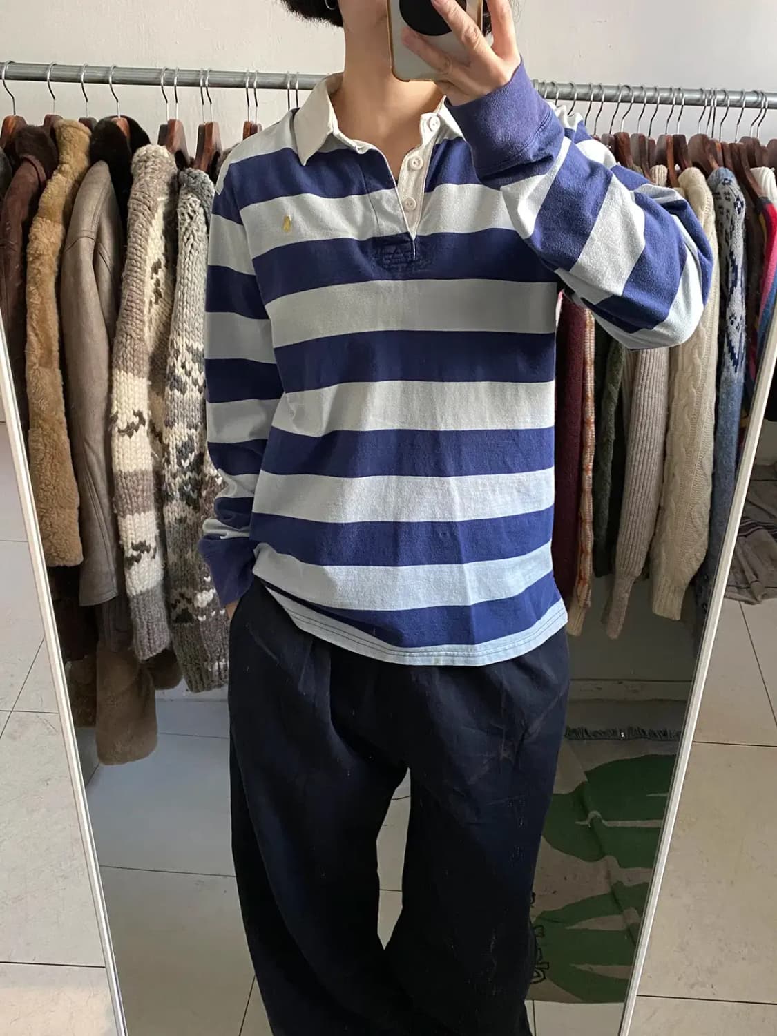 폴로 랄프로렌 스트라이프 럭비 카라티 (Man S) [12338] 상품이미지1