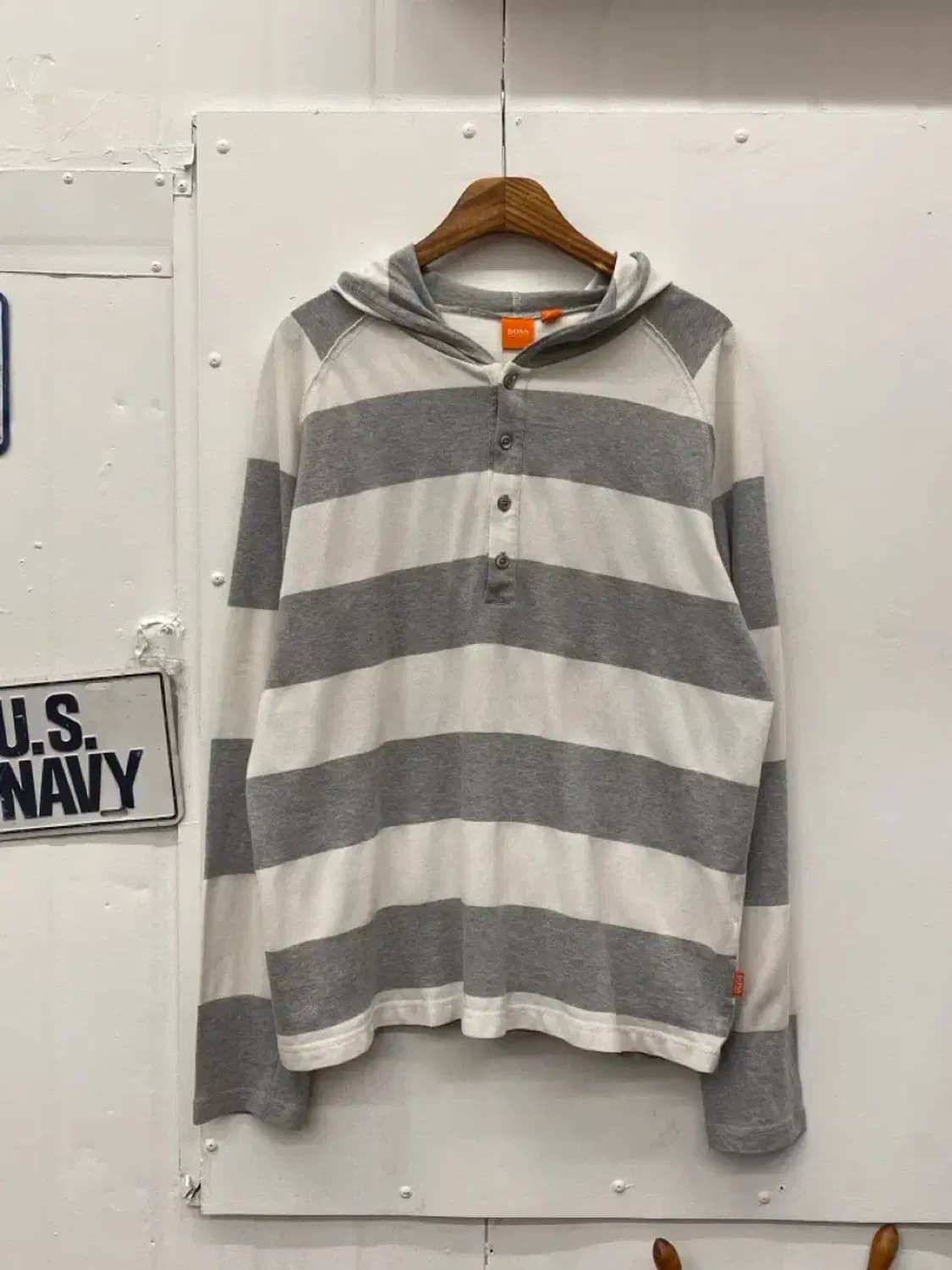 휴고보스 스트라이프 후드티(12353) 상품이미지2