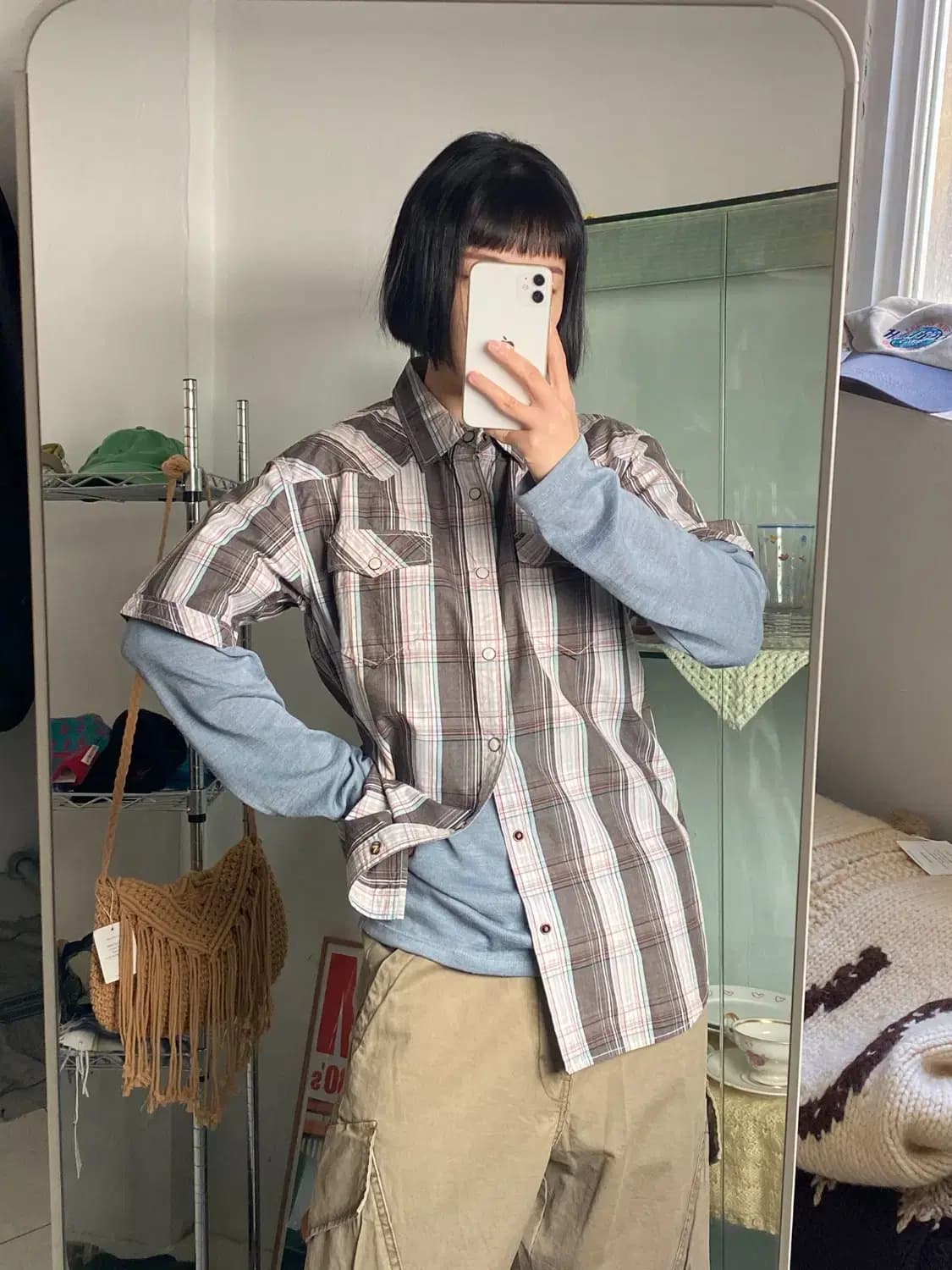 Town & Country 1/2 체크 셔츠 (Man M) 12370 상품이미지1