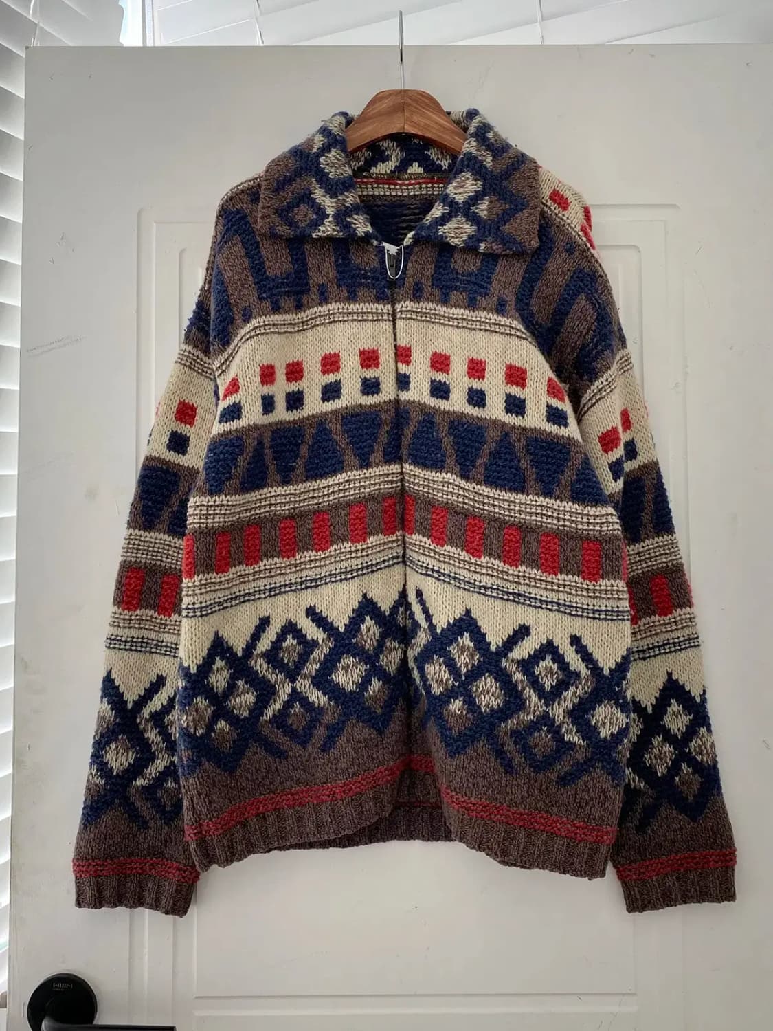 빈티지 에스닉 패턴 니트 집업 (Man L) 12390 상품이미지3