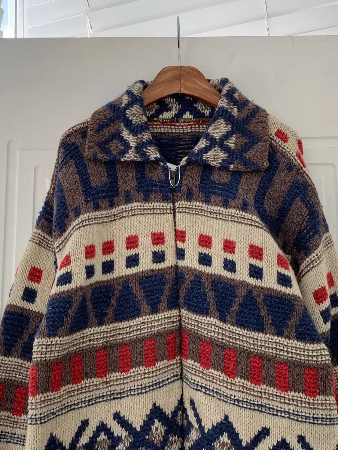 빈티지 에스닉 패턴 니트 집업 (Man L) 12390 상품이미지5