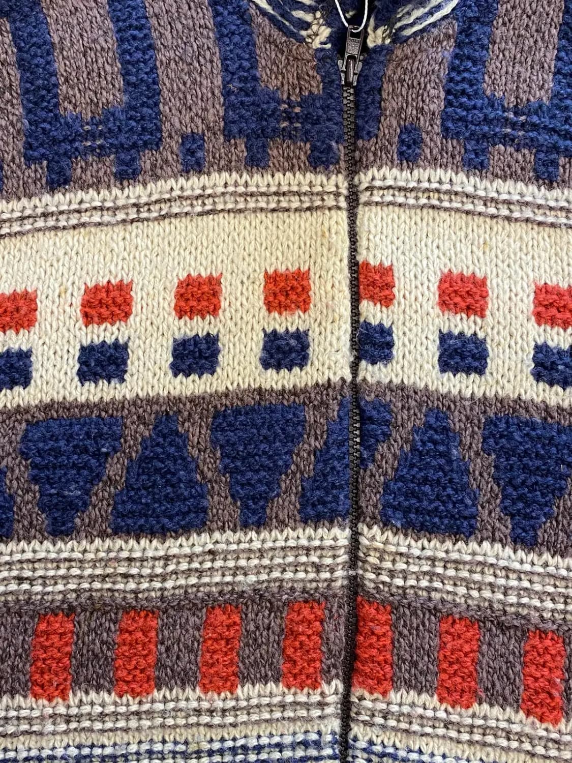 빈티지 에스닉 패턴 니트 집업 (Man L) 12390 상품이미지7