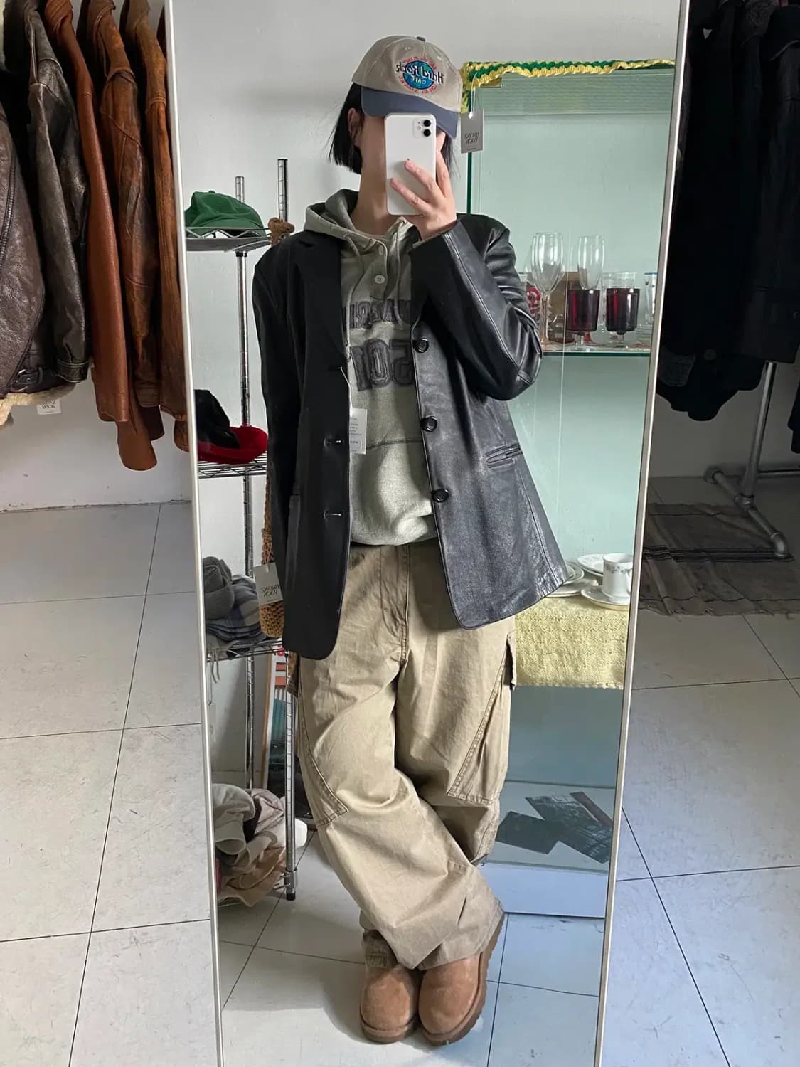 빈티지 리얼 레더 자켓 (Man M) 12388 상품이미지2