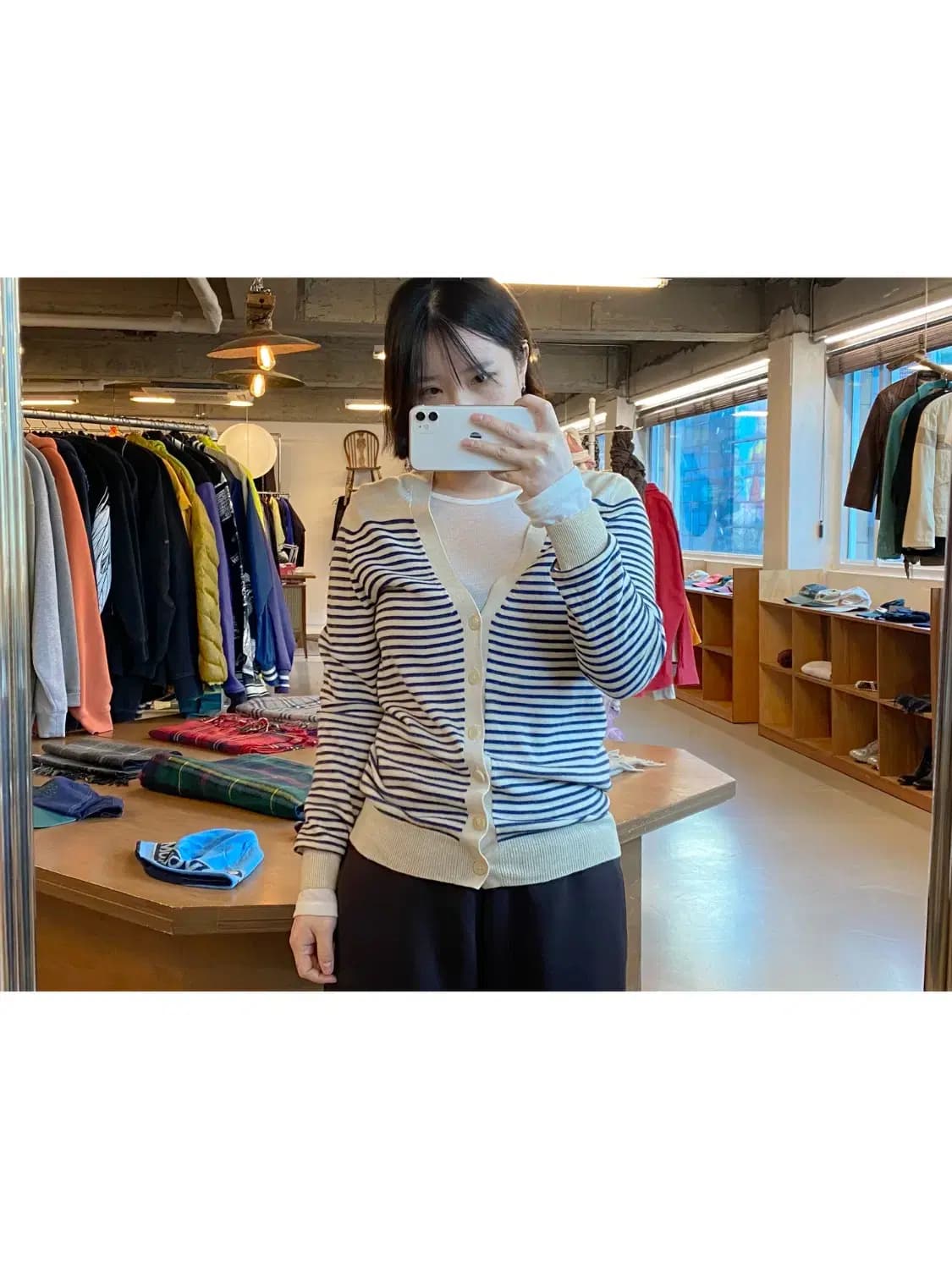 아페쎄 스트라이프 가디건 (Woman S) B0823 상품이미지1