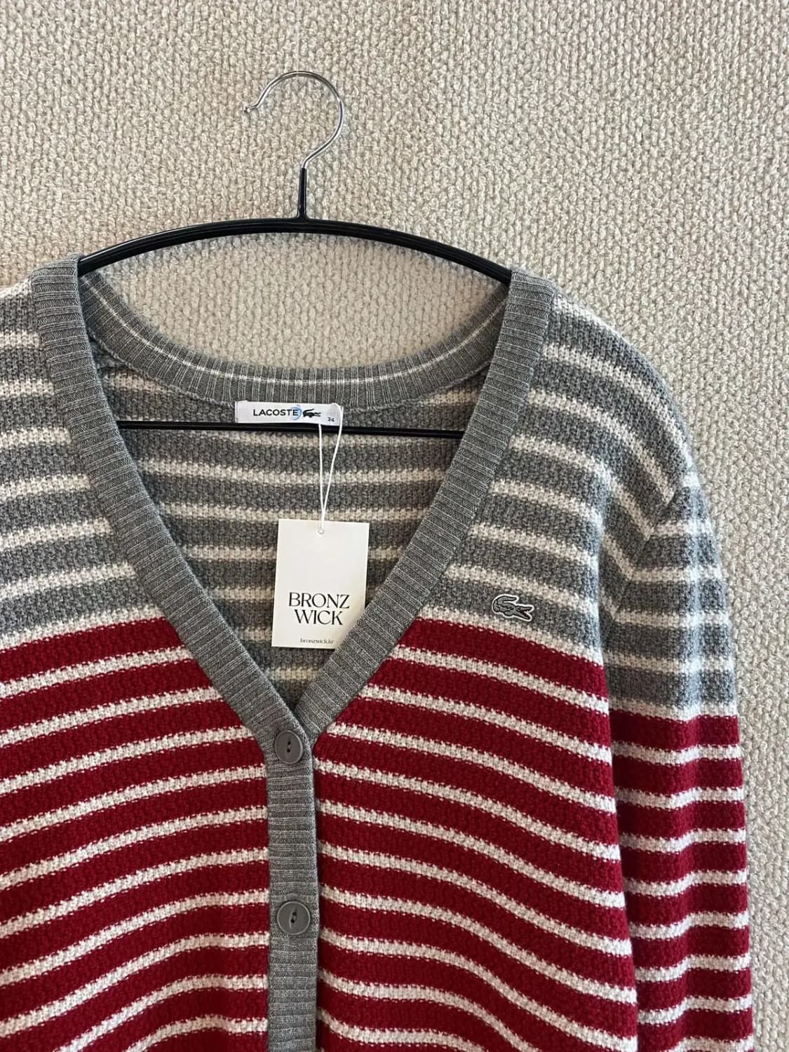 라코스테 스트라이프 가디건 (Woman M~L) B0819 상품이미지3