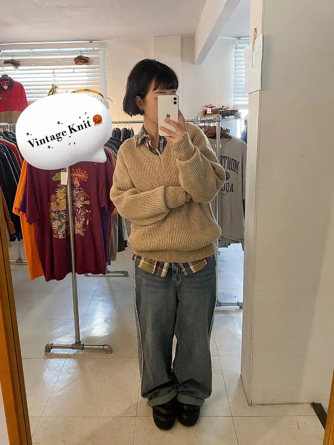 빈티지 브이넥 니트 (Man M) 12398 상품이미지1