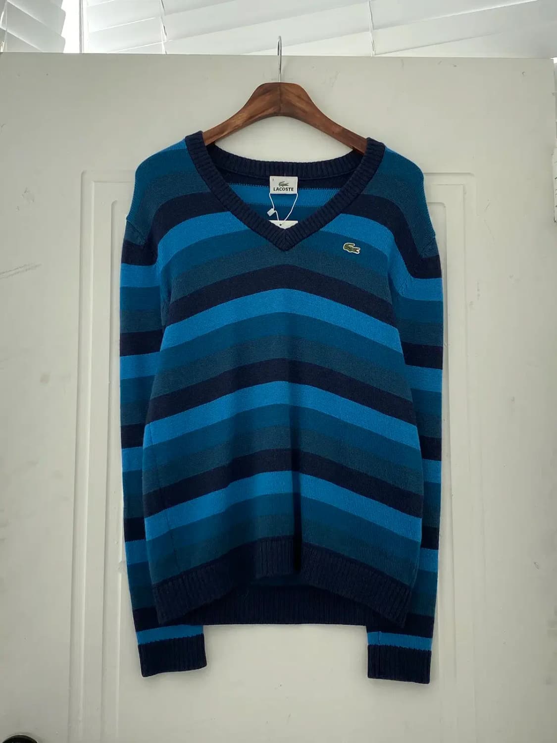 라코스테 스트라이프 브이넥 니트 (Man M) 12406 상품이미지2