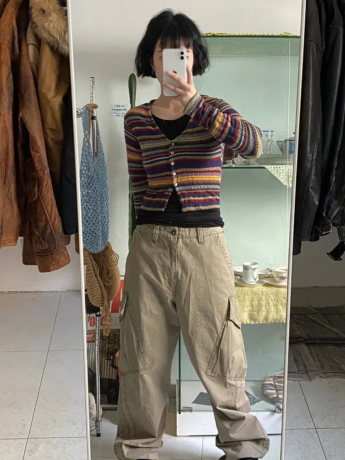 Vintage 스트라이프 니트 가디건 (Woman XS) 12427 상품이미지1