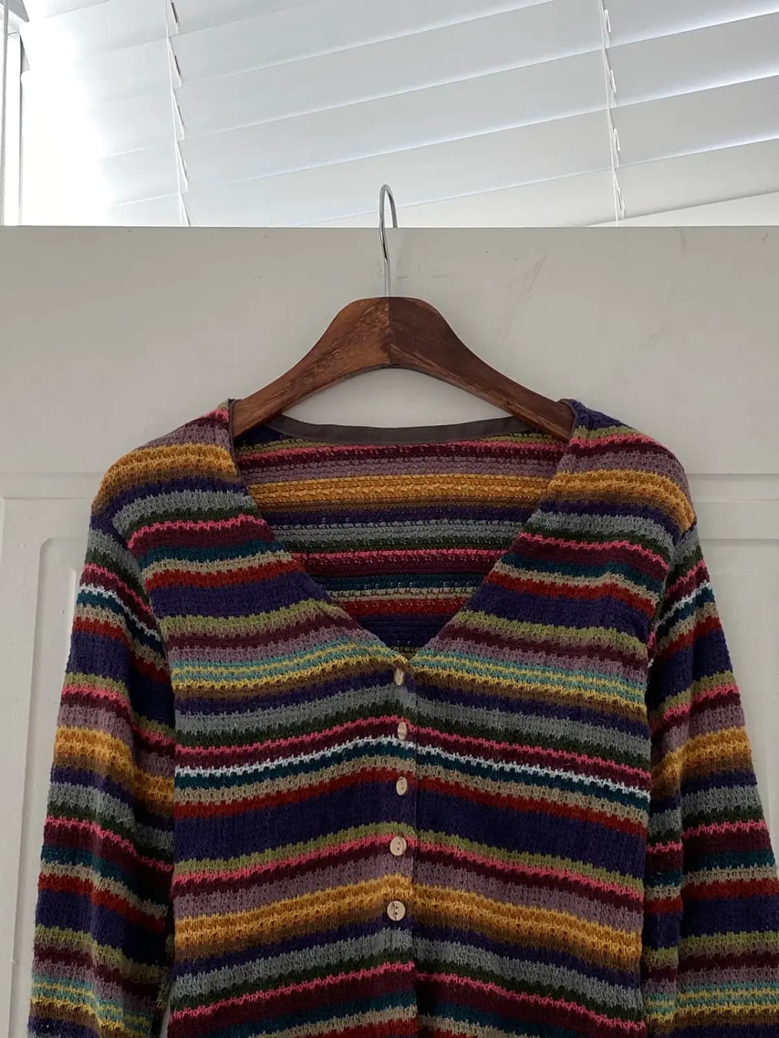Vintage 스트라이프 니트 가디건 (Woman XS) 12427 상품이미지4
