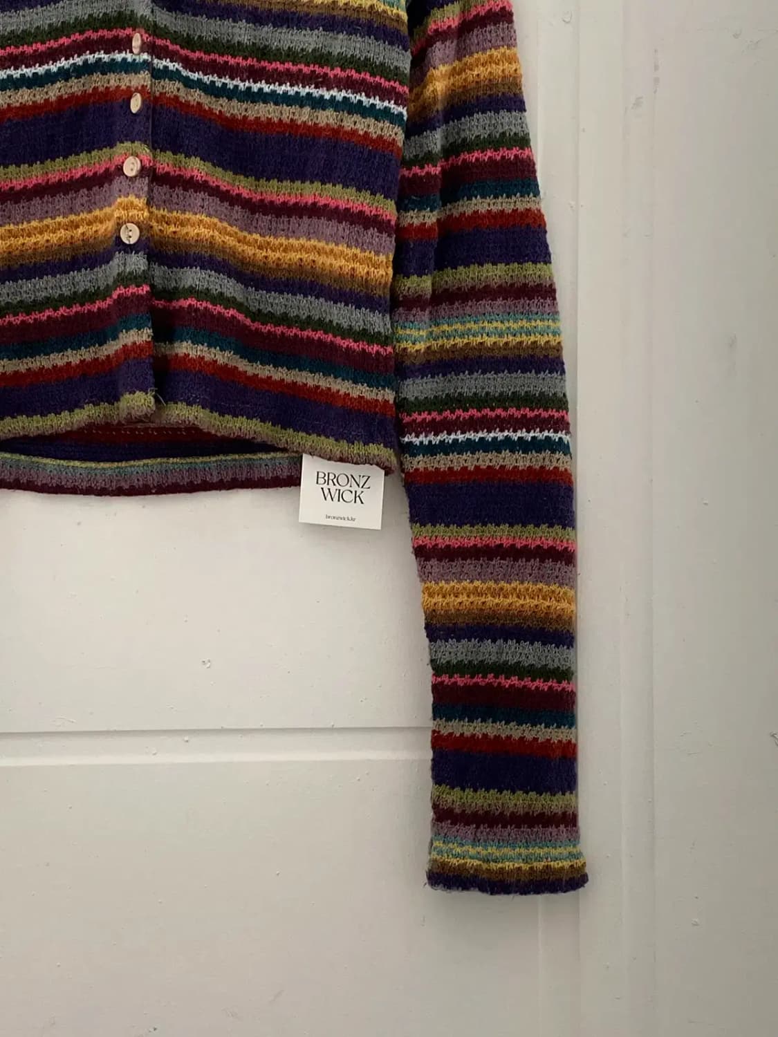 Vintage 스트라이프 니트 가디건 (Woman XS) 12427 상품이미지5