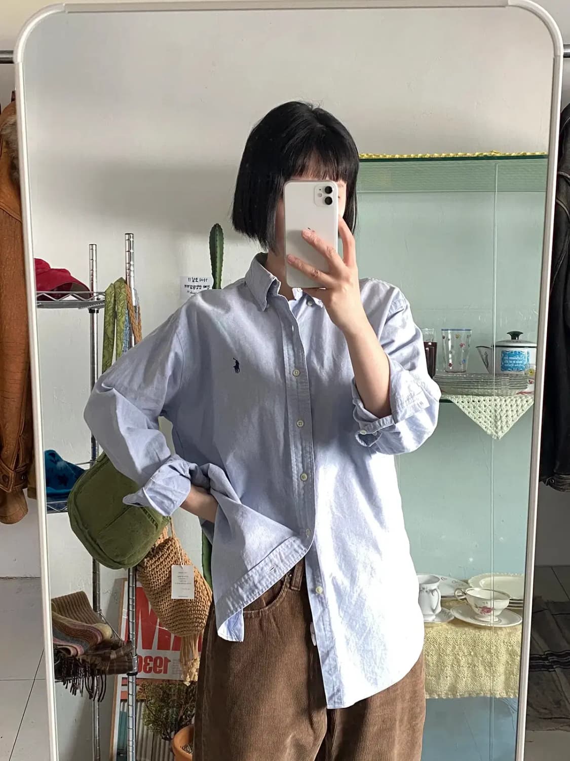 폴로 랄프로렌 솔리드 셔츠 (Man M) 12463 상품이미지2