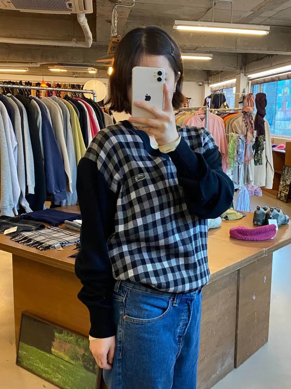 라코스테 체크 니트 (Man M) B0404 상품이미지1