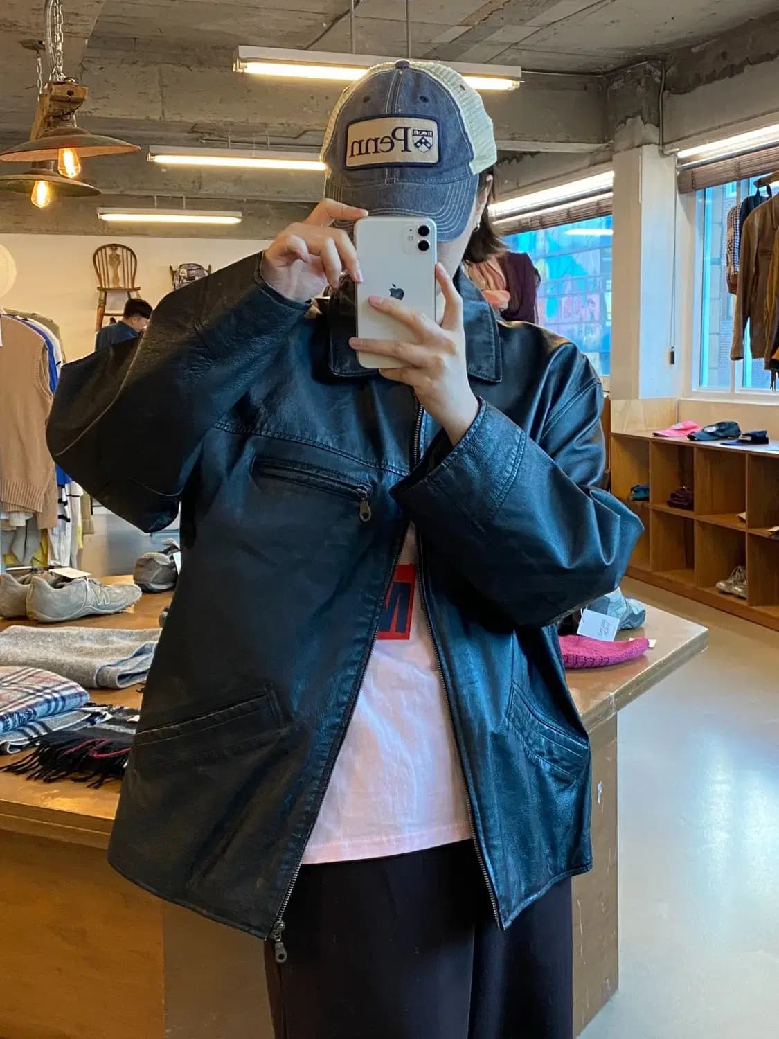 빈티지 레더 자켓 (Man XL) B0965 상품이미지1