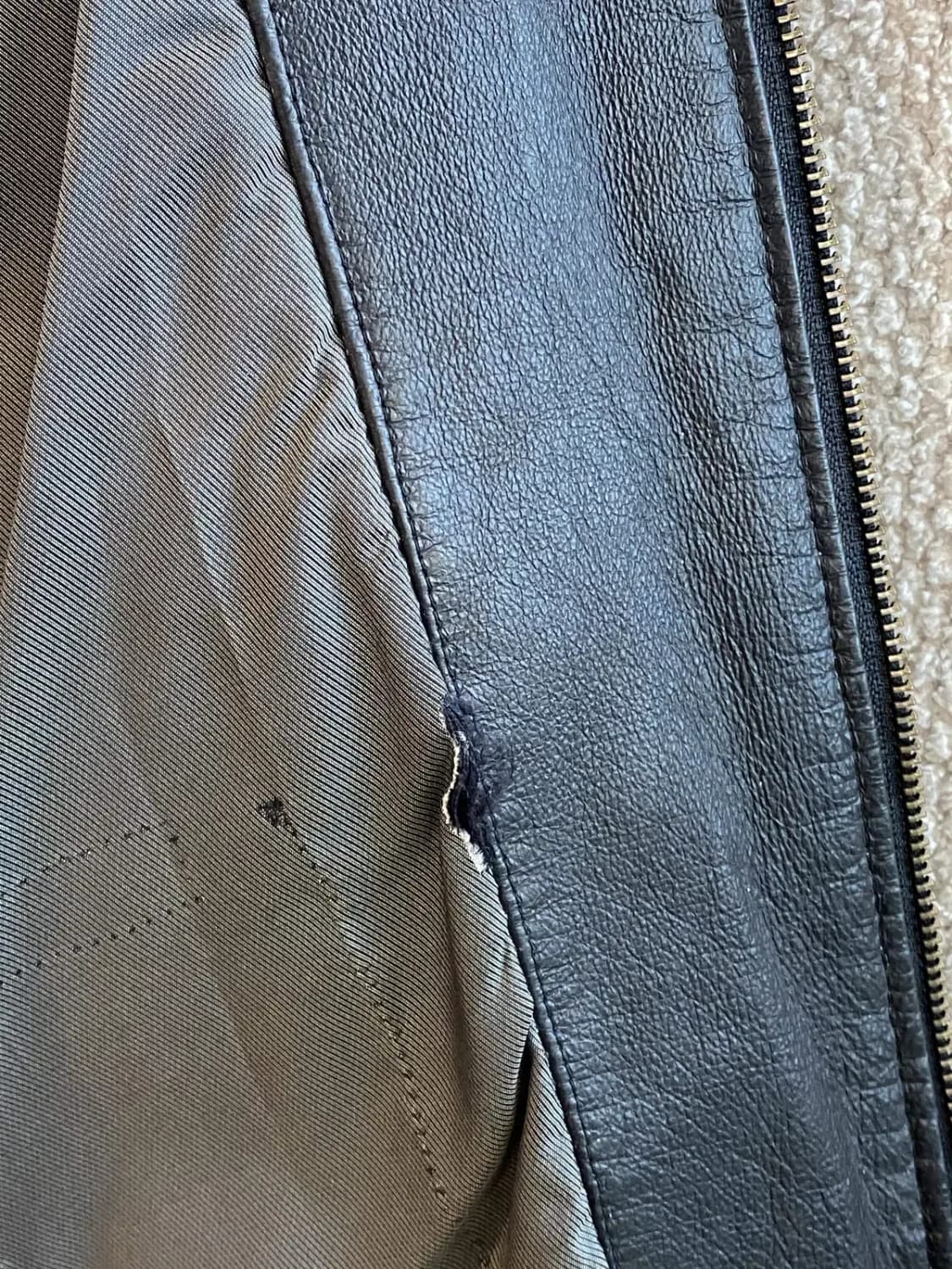 빈티지 레더 자켓 (Man XL) B0965 상품이미지10