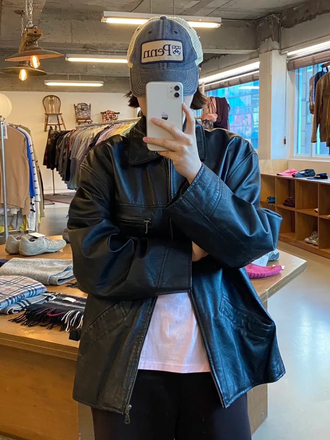 빈티지 레더 자켓 (Man XL) B0965 상품이미지2