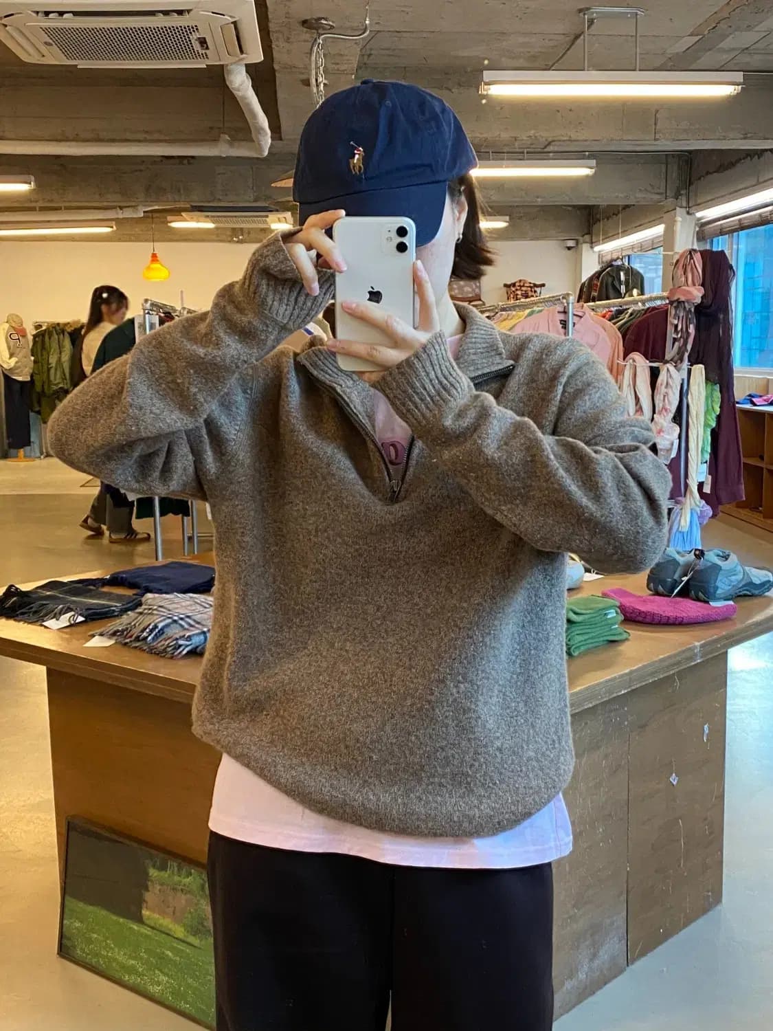 빈티지 울 반집업 니트 (Man L) B0959 상품이미지1