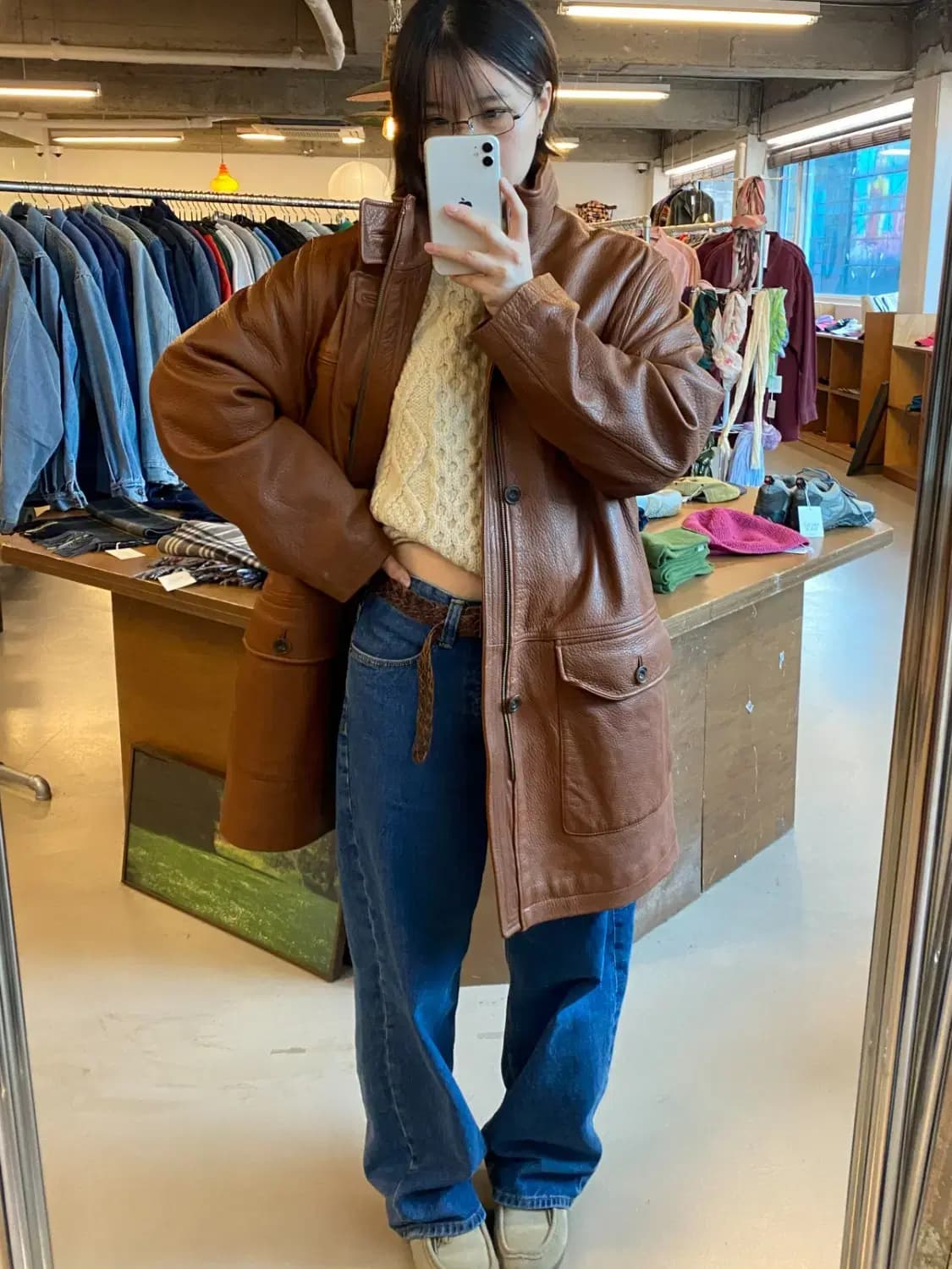 빈티지 레더 자켓 (Man 2XL) B0980 상품이미지1