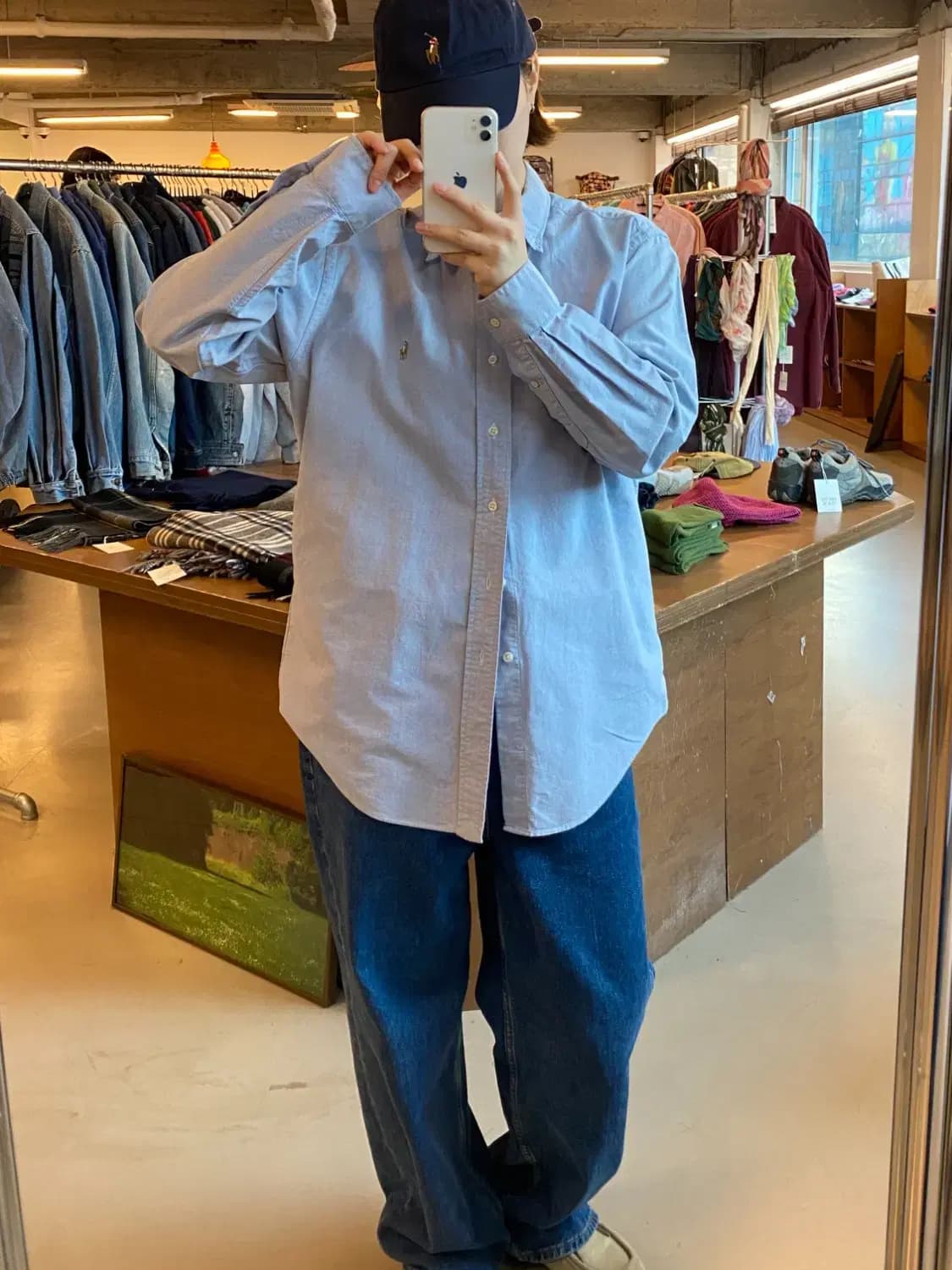 폴로 랄프로렌 솔리드 셔츠 (Man M) B0978 상품이미지1