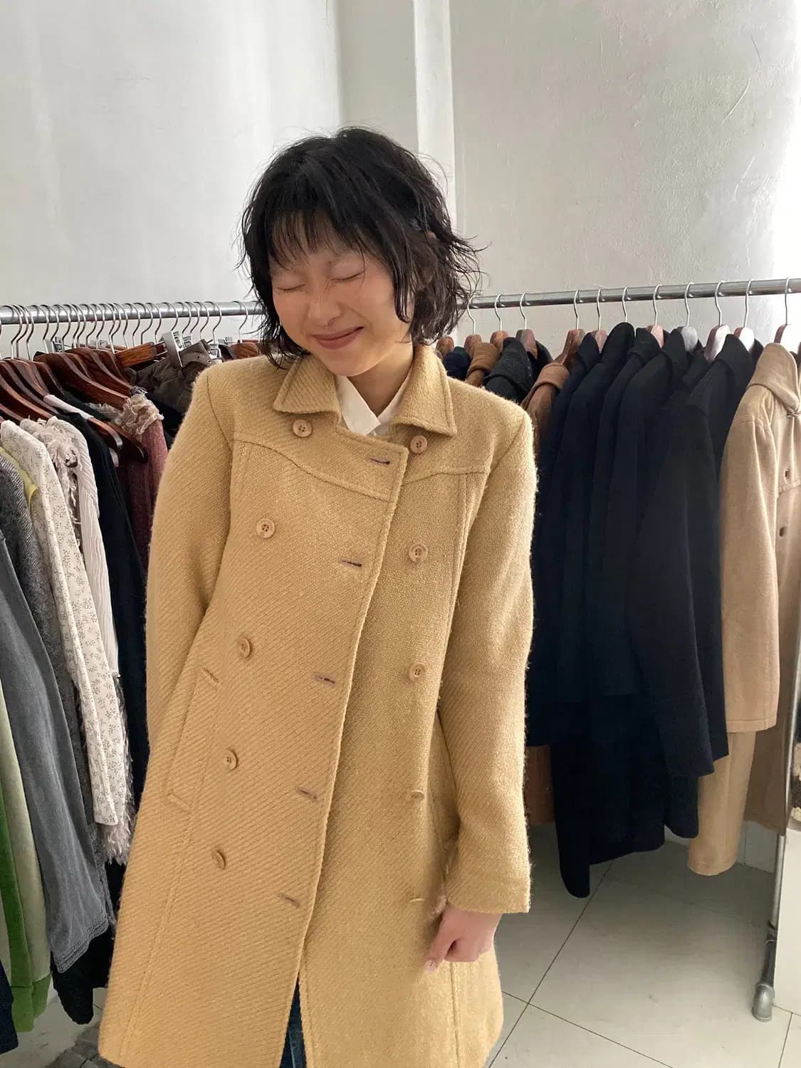 꾸레쥬 버튼 롱코트 (Woman S) 12581 상품이미지1