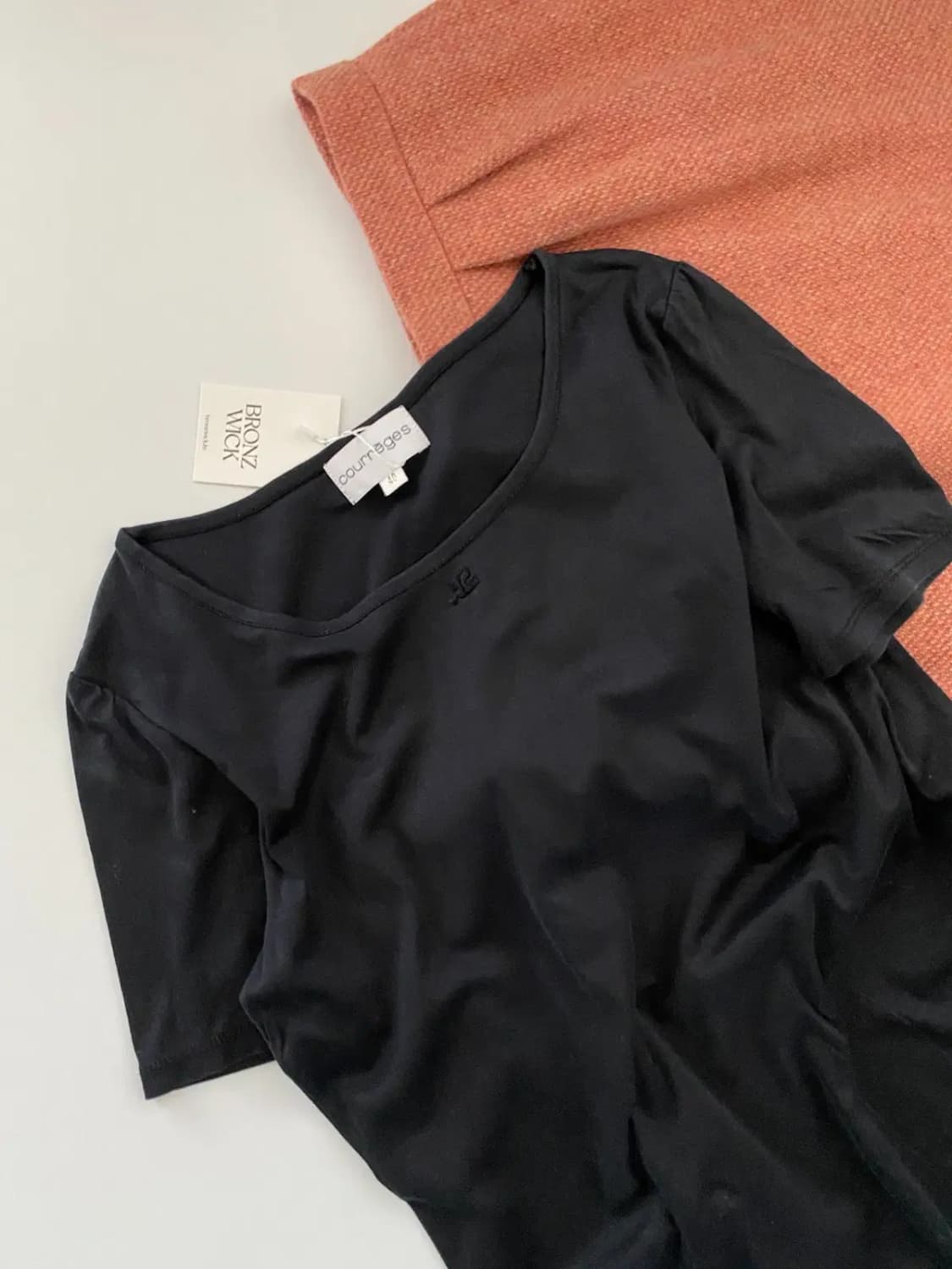 꾸레쥬 라운드 반팔 티 (Woman S) 10695 상품이미지1