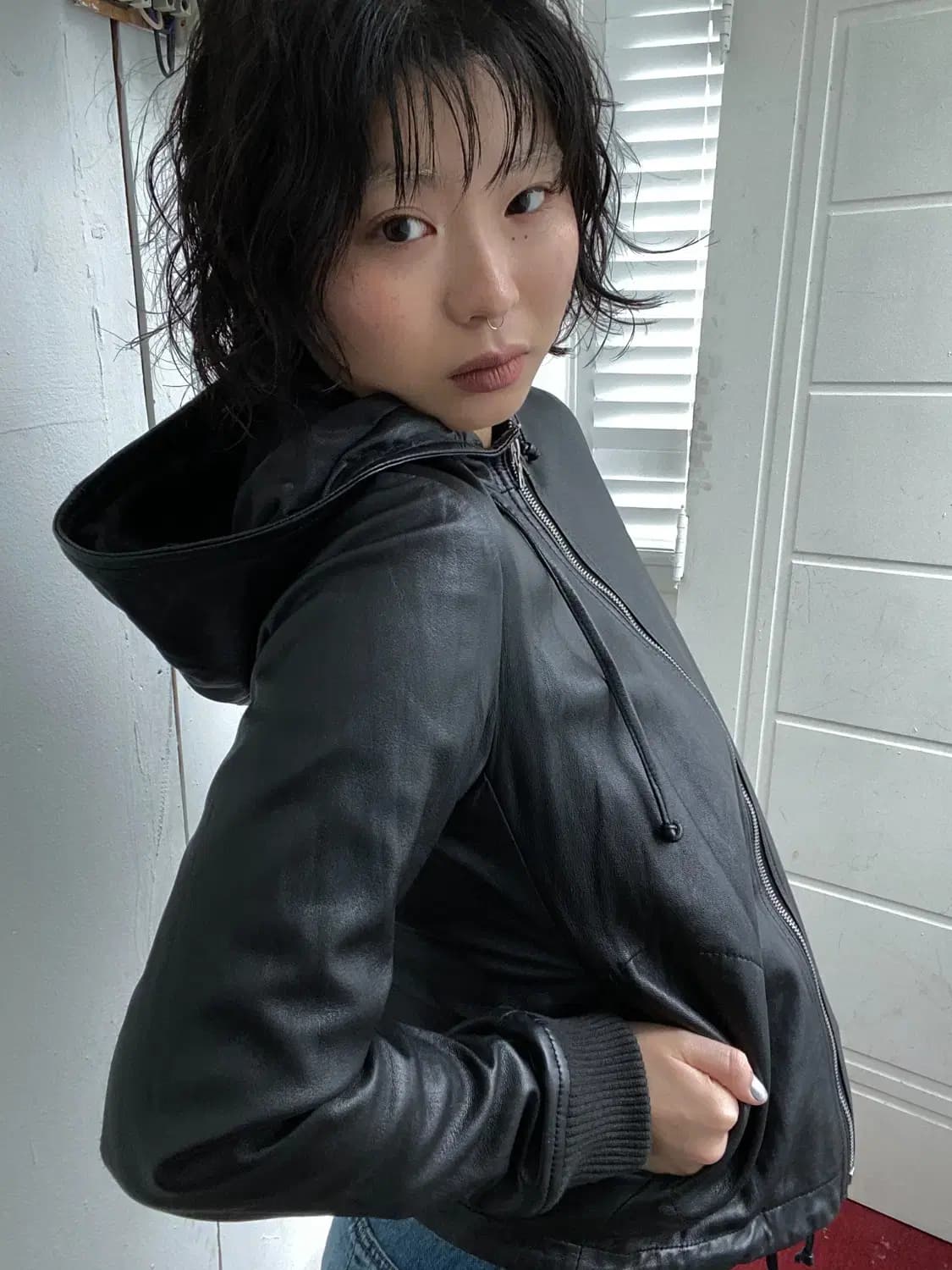 레더 후드 자켓 (Woman S) 12638 상품이미지1