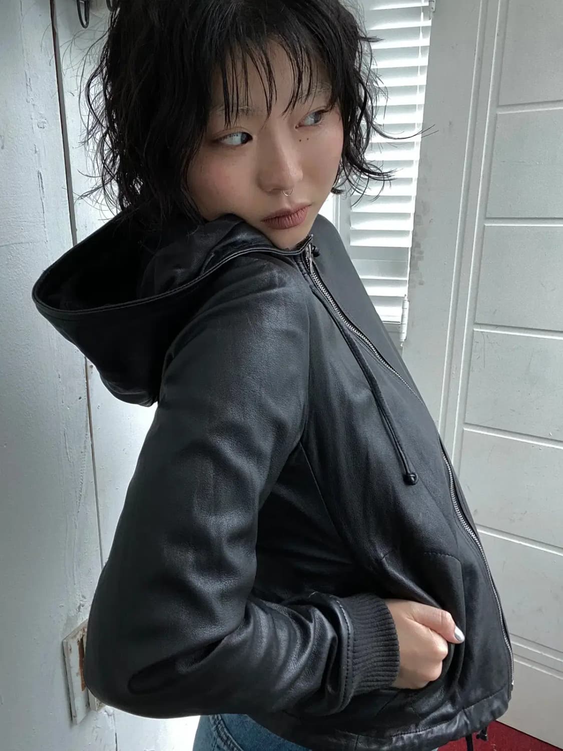 레더 후드 자켓 (Woman S) 12638 상품이미지2