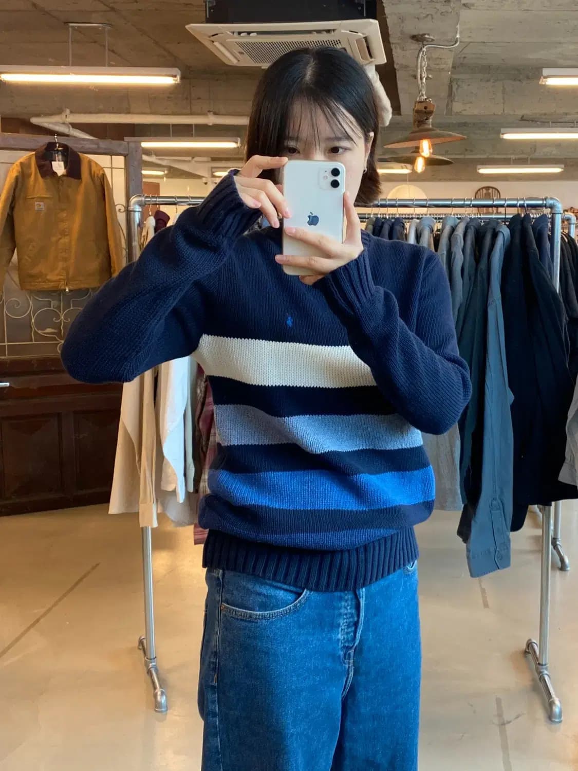 폴로 랄프로렌 단가라 니트 (Woman M) B1119 상품이미지1