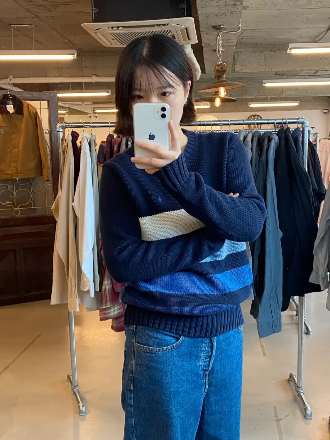 폴로 랄프로렌 단가라 니트 (Woman M) B1119 상품이미지2