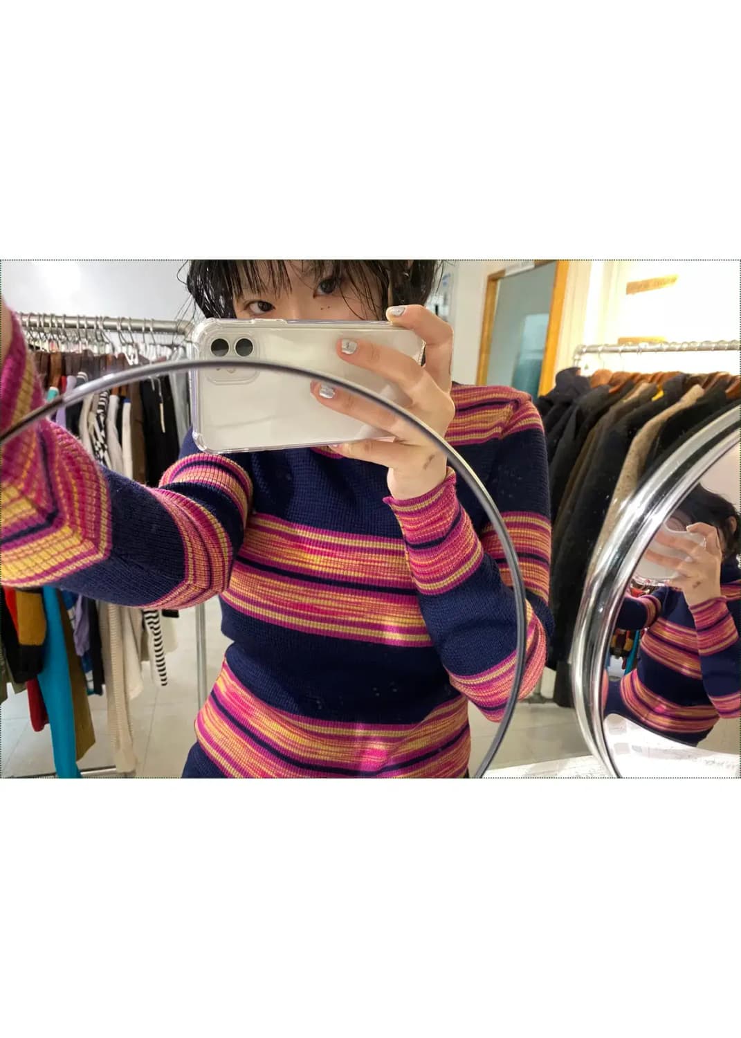 미쏘니 스트라이프 목폴라 티셔츠 (Woman S) 12661 상품이미지2