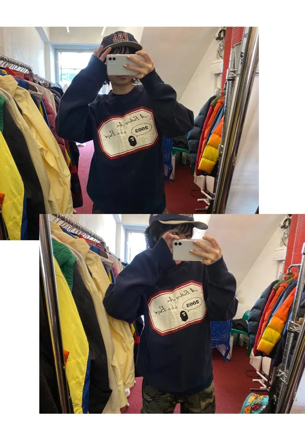 베이프 기모 맨투맨 (Man L) 12714 상품이미지1