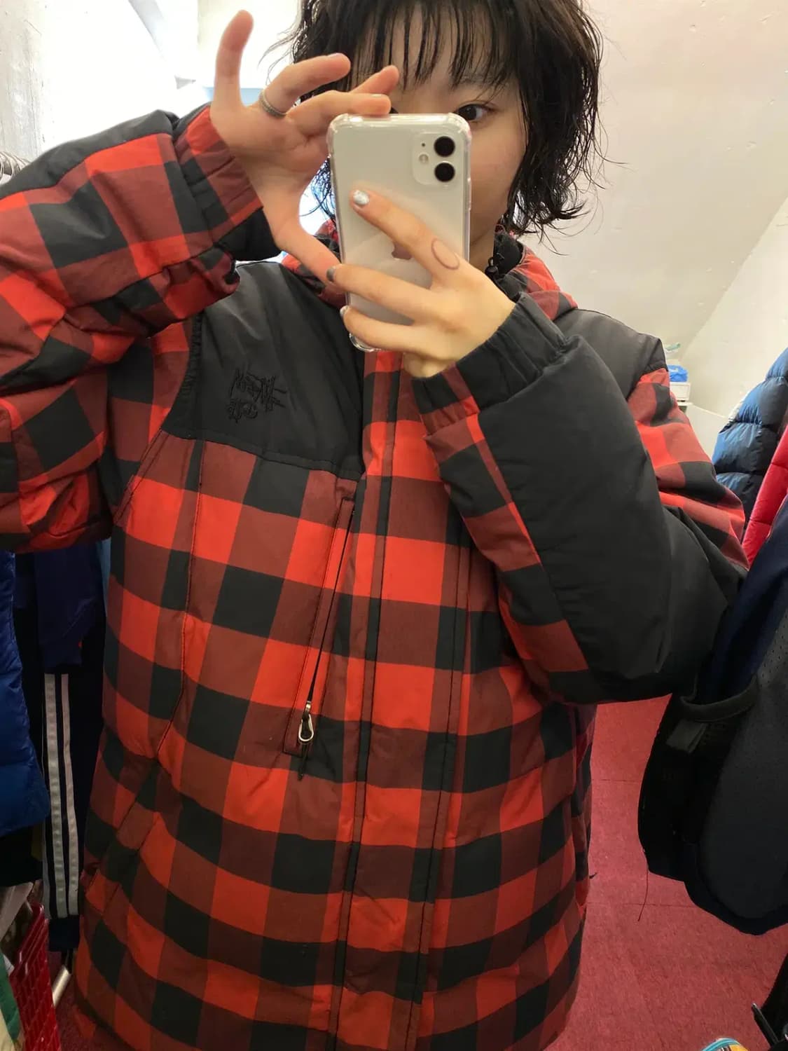 스투시 체크 후드 다운점퍼 (Man XL) 12735 상품이미지2