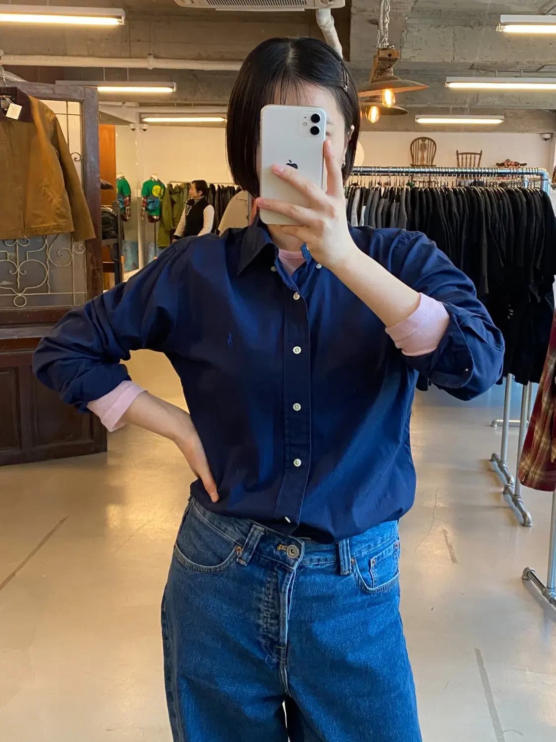 폴로 랄프로렌 솔리드 셔츠 (Woman L) B1242 상품이미지1