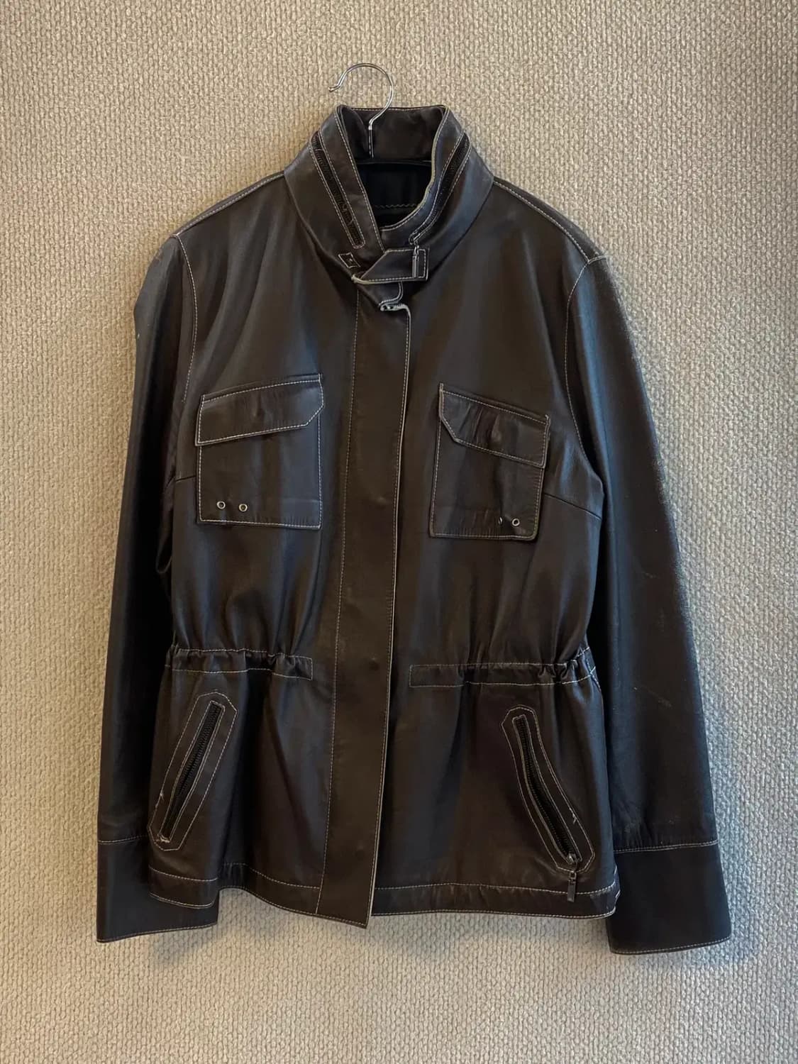 빈티지 레더 자켓 (Woman S) B1260 상품이미지3