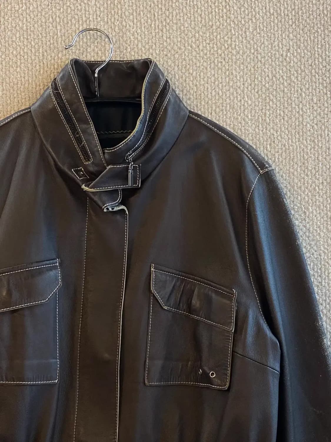 빈티지 레더 자켓 (Woman S) B1260 상품이미지4