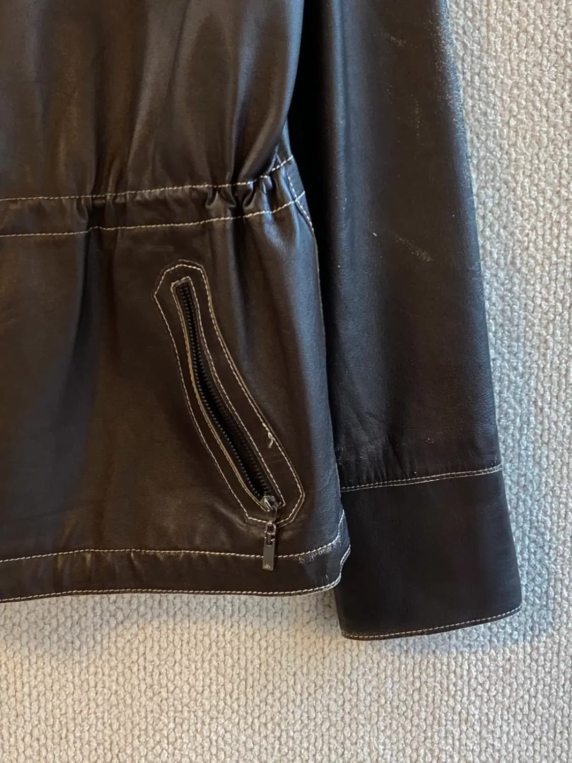 빈티지 레더 자켓 (Woman S) B1260 상품이미지5