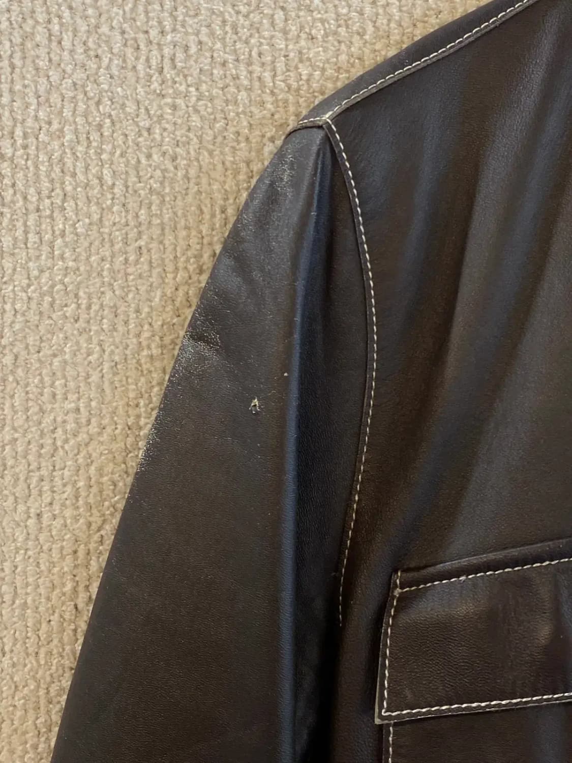 빈티지 레더 자켓 (Woman S) B1260 상품이미지7