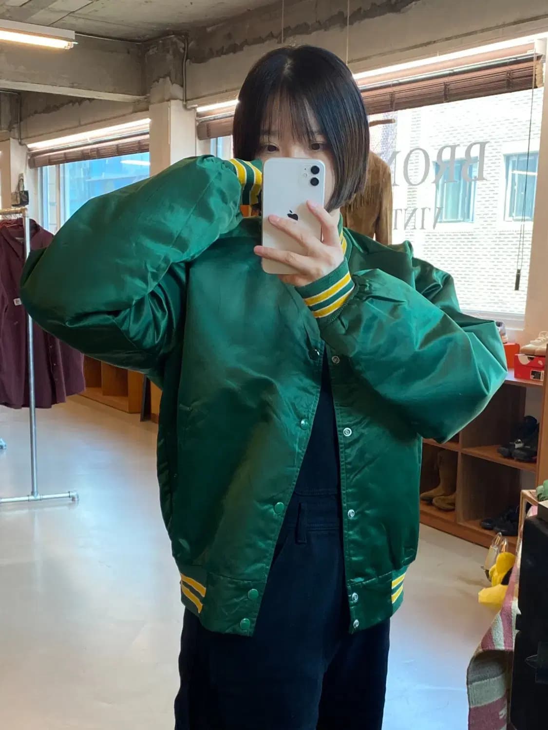 쵸크 라인 세틴 점퍼 (Man L) B1254 상품이미지1