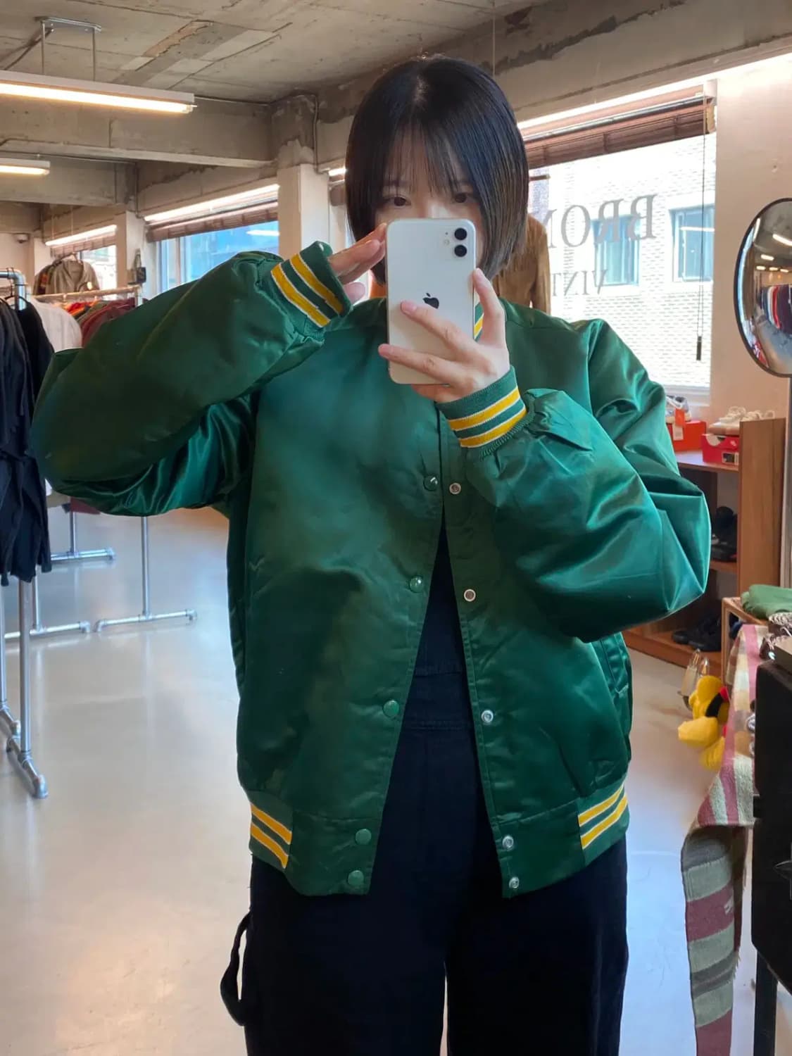 쵸크 라인 세틴 점퍼 (Man L) B1254 상품이미지2