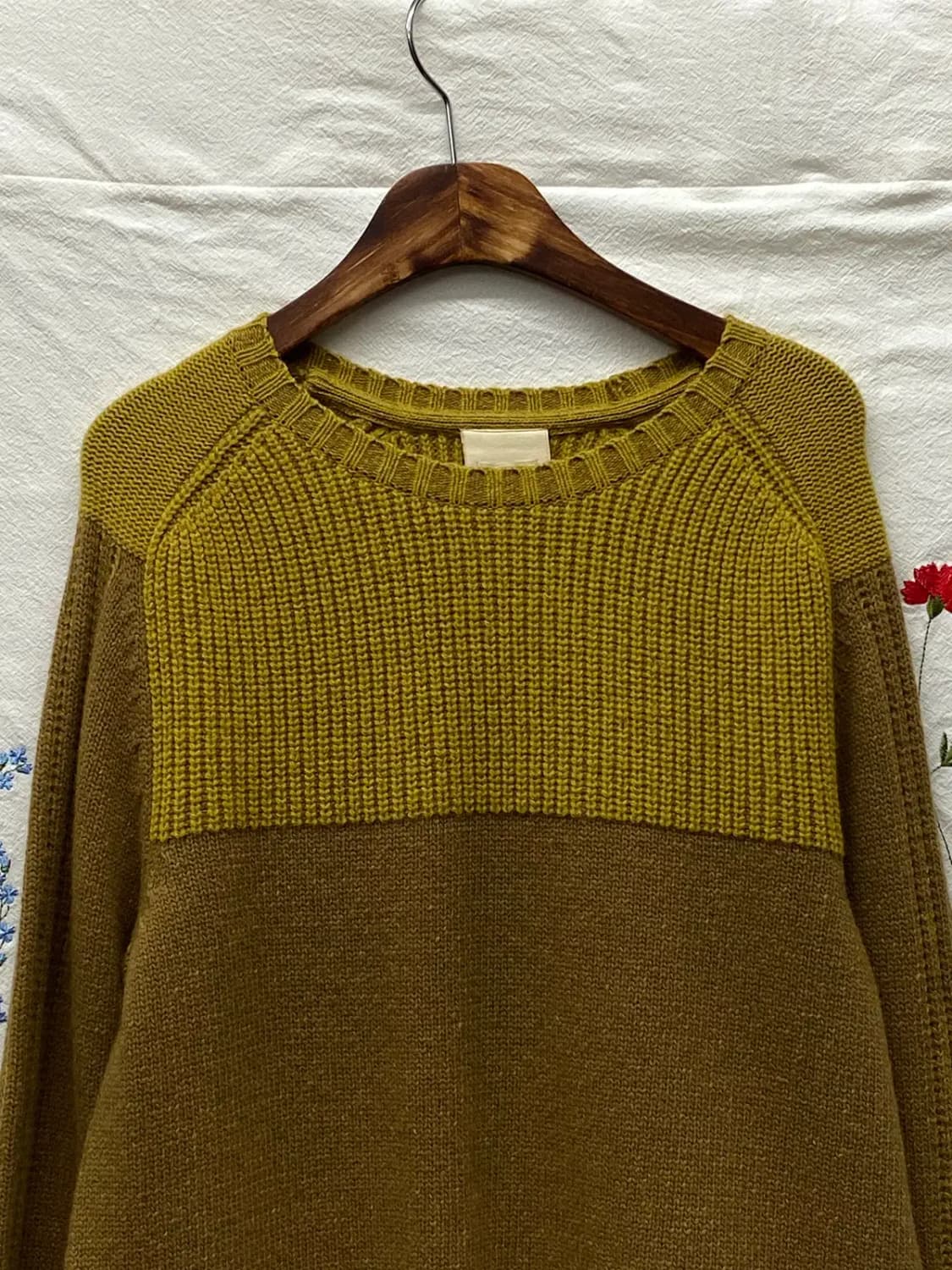 우영미 배색 울 니트 (Man S) 12813 상품이미지4