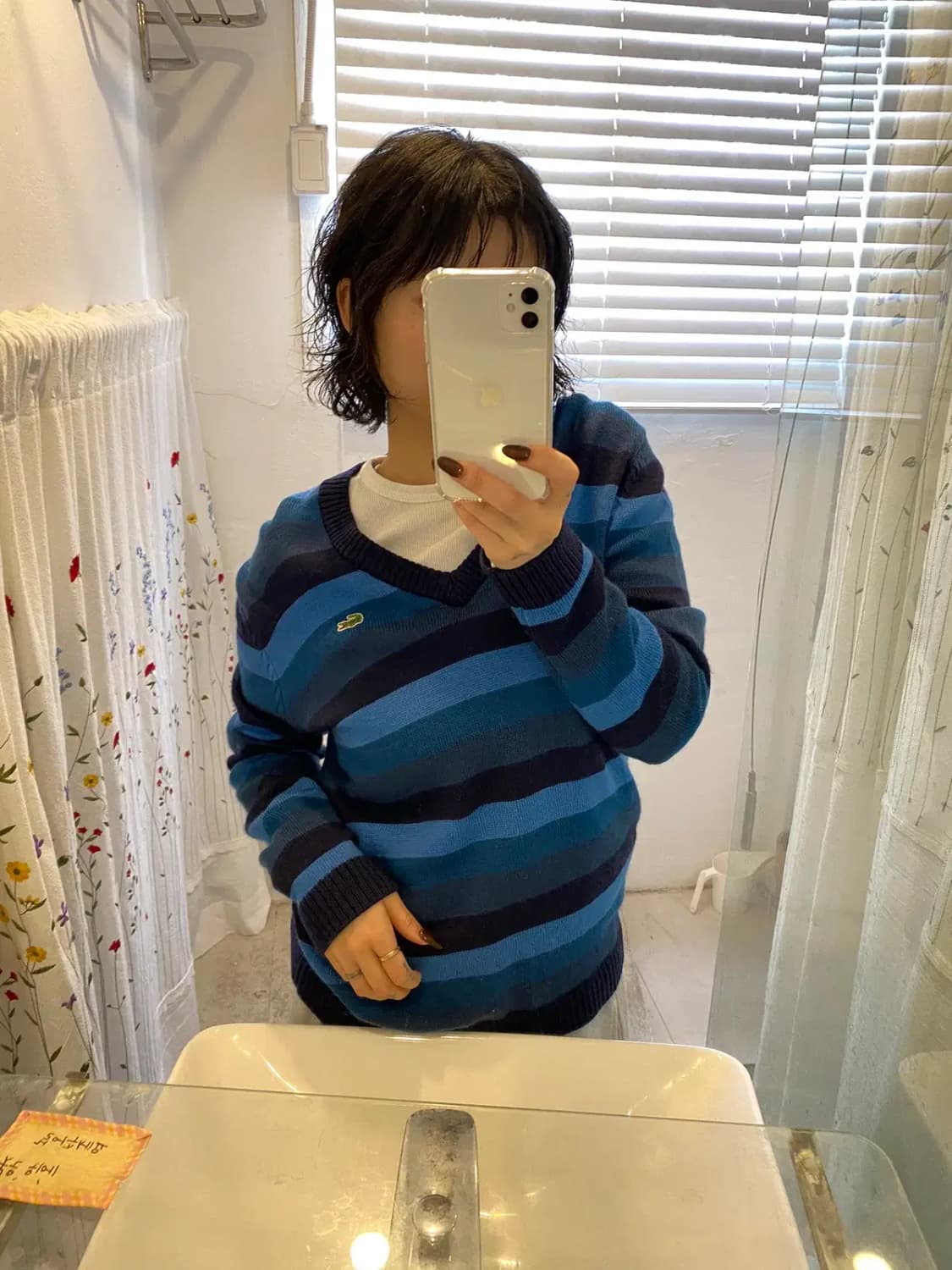 라코스테 스트라이프 브이넥 니트 (Man M) 12848 상품이미지2