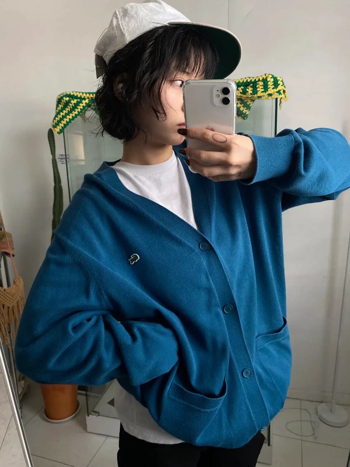 라코스테 브이넥 니트 가디건 (Man 2XL) 12867 상품이미지2