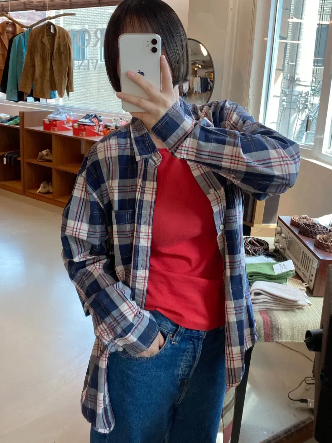 갭 체크 셔츠 (Man L) B1319 상품이미지1