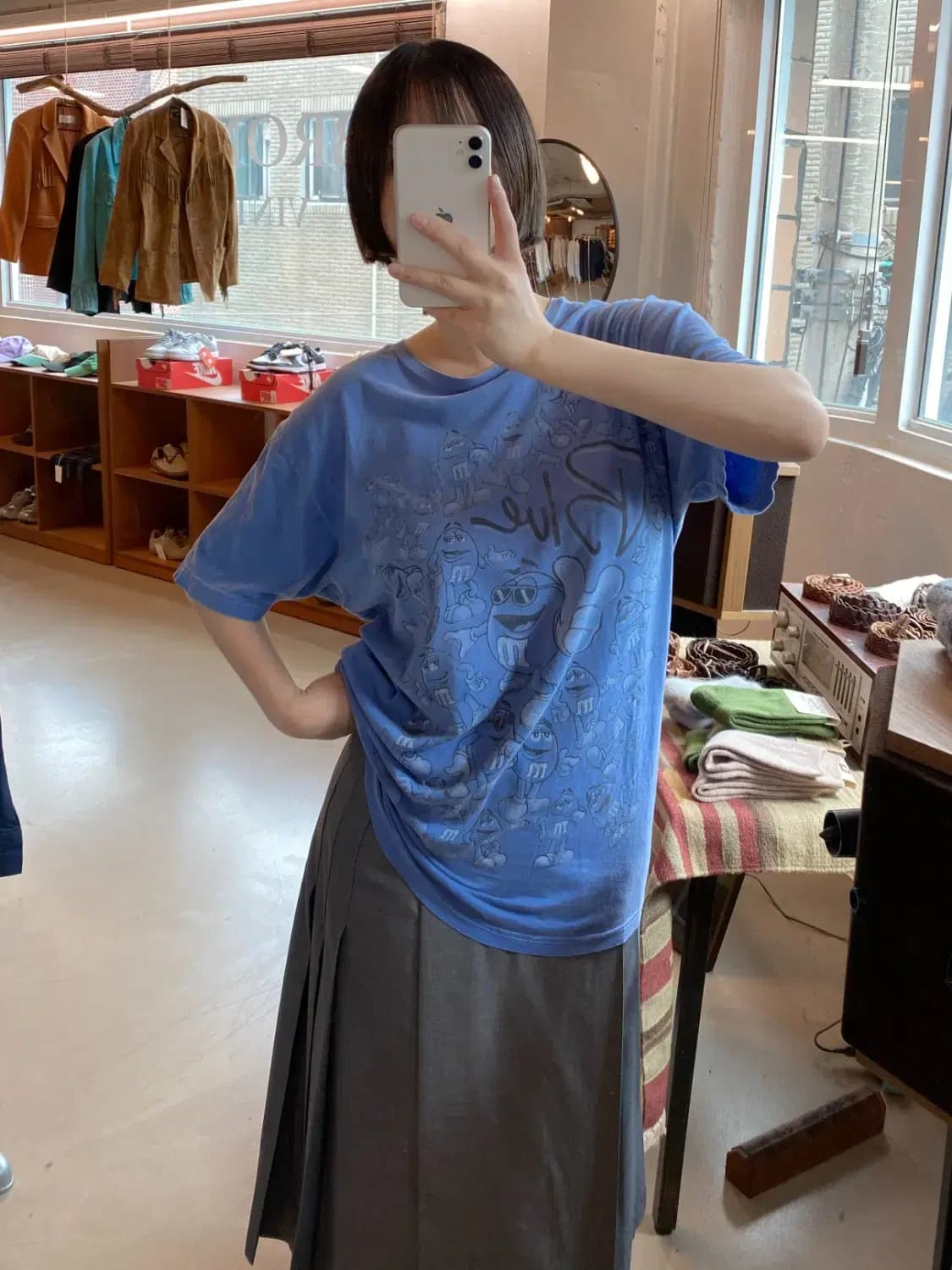 빈티지 프린팅 1/2 티셔츠 (Man M) B1340 상품이미지1