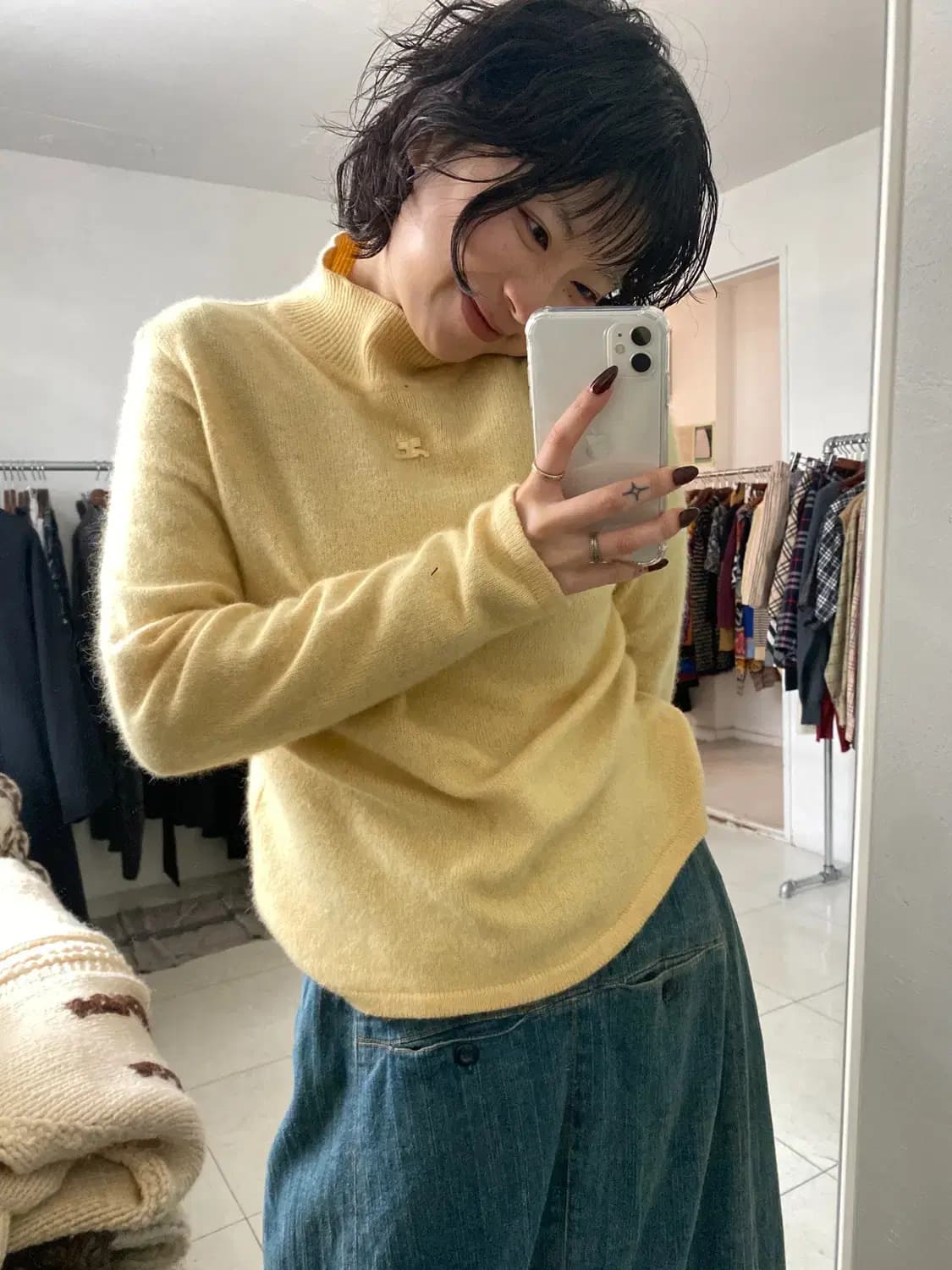 꾸레쥬 하프 터틀넥 니트 (Woman L) 12891 상품이미지1